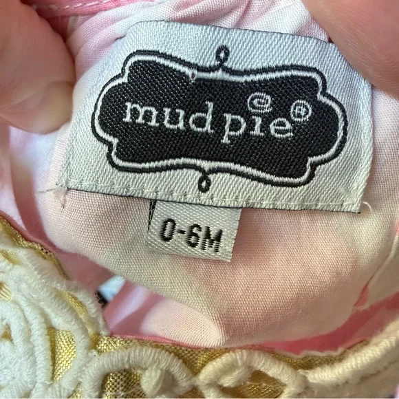 Mud Pie Seahorse Dress 0-6M Pink Beach Summer Boutique Baby Girl - Picture 3 of 6